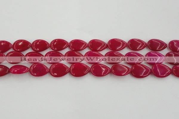 CCN3877 15.5 inches 15*20mm flat teardrop candy jade beads