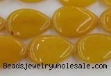 CCN3882 15.5 inches 15*20mm flat teardrop candy jade beads