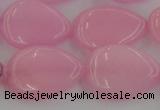 CCN3890 15.5 inches 18*25mm flat teardrop candy jade beads