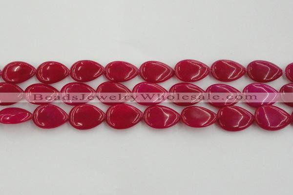 CCN3892 15.5 inches 18*25mm flat teardrop candy jade beads