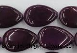 CCN3896 15.5 inches 18*25mm flat teardrop candy jade beads