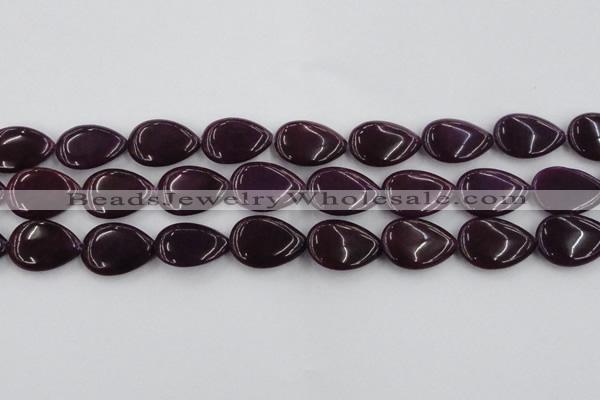 CCN3896 15.5 inches 18*25mm flat teardrop candy jade beads