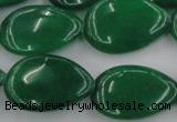 CCN3899 15.5 inches 18*25mm flat teardrop candy jade beads