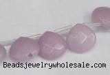 CCN3910 Top-drilled 13*13mm briolette candy jade beads wholesale