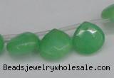 CCN3918 Top-drilled 13*13mm briolette candy jade beads wholesale