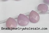 CCN3926 Top-drilled 12*15mm briolette candy jade beads wholesale