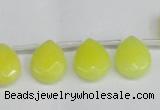 CCN3933 Top-drilled 12*15mm briolette candy jade beads wholesale