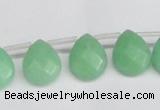 CCN3935 Top-drilled 12*15mm briolette candy jade beads wholesale