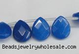 CCN3939 Top-drilled 12*15mm briolette candy jade beads wholesale