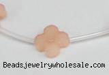 CCN3945 15.5 inches 15mm carved flower candy jade beads wholesale