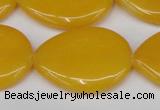 CCN3970 15.5 inches 30*40mm flat teardrop candy jade beads