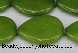 CCN3979 15.5 inches 30*40mm flat teardrop candy jade beads