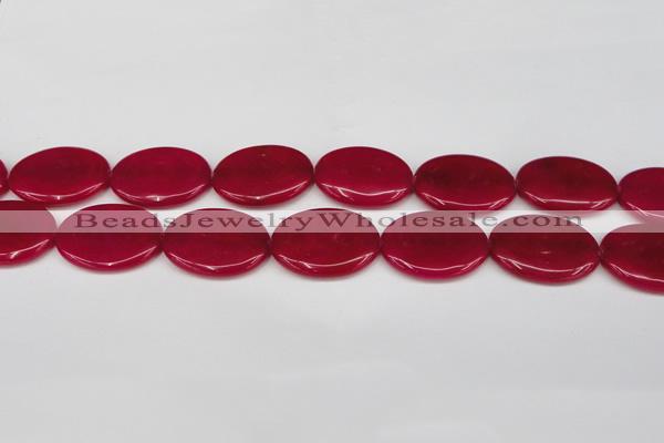 CCN3988 15.5 inches 30*40mm oval candy jade beads wholesale