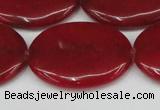 CCN3989 15.5 inches 30*40mm oval candy jade beads wholesale