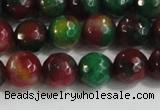 CCN4011 15 inches 8mm faceted round candy jade beads wholesale