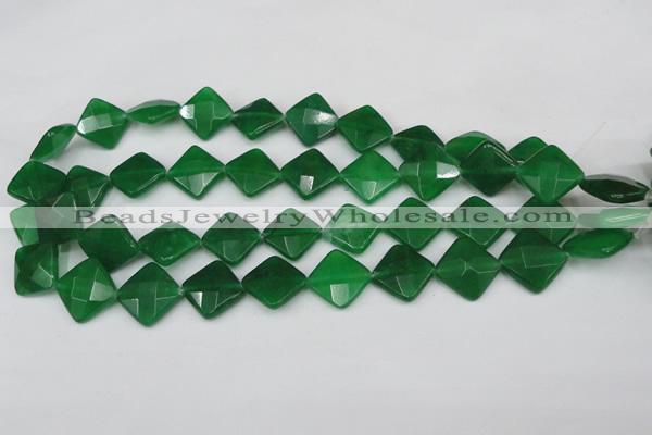 CCN405 15.5 inches 15*15mm faceted diamond candy jade beads