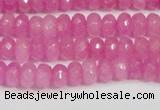 CCN4123 15.5 inches 4*6mm faceted rondelle candy jade beads