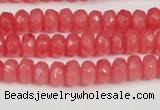 CCN4125 15.5 inches 4*6mm faceted rondelle candy jade beads