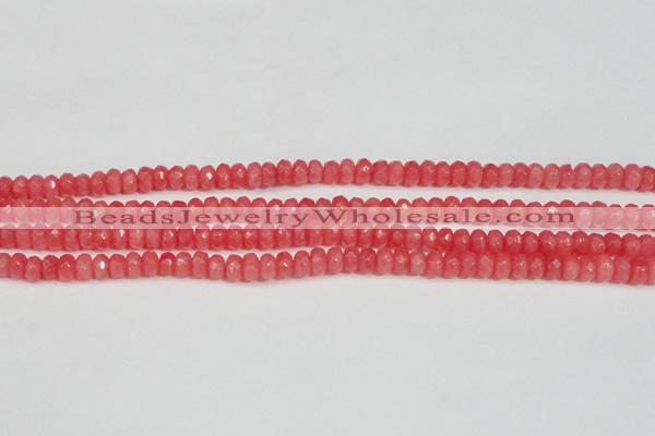 CCN4125 15.5 inches 4*6mm faceted rondelle candy jade beads