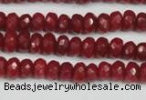 CCN4127 15.5 inches 4*6mm faceted rondelle candy jade beads