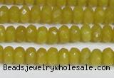 CCN4139 15.5 inches 4*6mm faceted rondelle candy jade beads