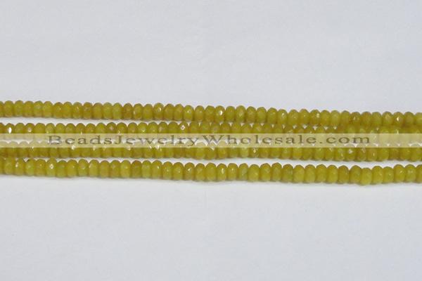 CCN4139 15.5 inches 4*6mm faceted rondelle candy jade beads