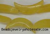 CCN415 15.5 inches 8*30mm curved moon candy jade beads wholesale