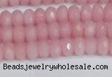 CCN4154 15.5 inches 5*8mm faceted rondelle candy jade beads