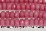 CCN4155 15.5 inches 5*8mm faceted rondelle candy jade beads