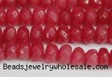 CCN4157 15.5 inches 5*8mm faceted rondelle candy jade beads