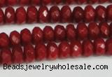 CCN4158 15.5 inches 5*8mm faceted rondelle candy jade beads