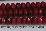 CCN4160 15.5 inches 5*8mm faceted rondelle candy jade beads