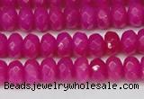 CCN4161 15.5 inches 5*8mm faceted rondelle candy jade beads