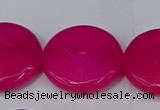 CCN4185 15.5 inches 20mm faceted coin candy jade beads wholesale