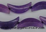 CCN419 15.5 inches 8*30mm curved moon candy jade beads wholesale