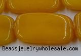 CCN4201 15.5 inches 30*40mm rectangle candy jade beads wholesale