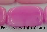 CCN4203 15.5 inches 30*40mm rectangle candy jade beads wholesale