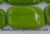 CCN4211 15.5 inches 30*40mm rectangle candy jade beads wholesale