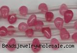 CCN434 15.5 inches Top-drilled 6*9mm teardrop candy jade beads