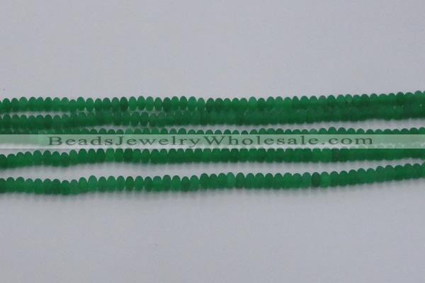 CCN4503 15.5 inches 3*5mm rondelle matte candy jade beads