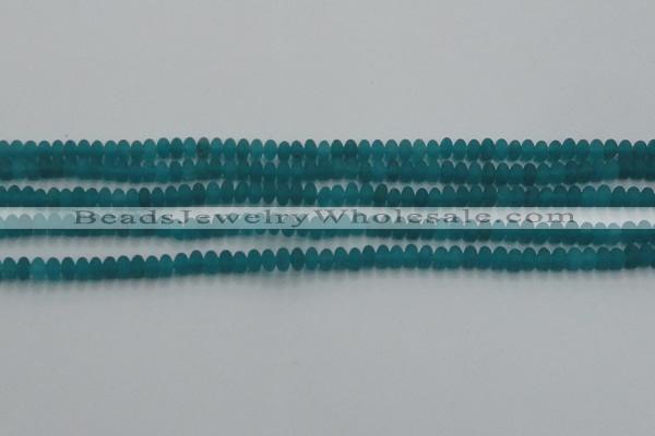 CCN4505 15.5 inches 3*5mm rondelle matte candy jade beads