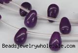 CCN454 15.5 inches Top-drilled 8*12mm teardrop candy jade beads