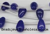 CCN455 15.5 inches Top-drilled 8*12mm teardrop candy jade beads