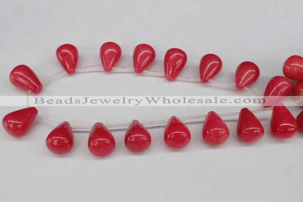 CCN466 15.5 inches Top-drilled 18*25mm teardrop candy jade beads