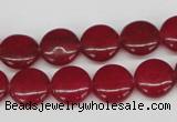 CCN477 15.5 inches 12mm flat round candy jade beads wholesale