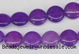 CCN478 15.5 inches 12mm flat round candy jade beads wholesale