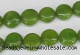 CCN482 15.5 inches 12mm flat round candy jade beads wholesale