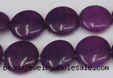 CCN491 15.5 inches 16mm flat round candy jade beads wholesale