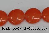 CCN496 15.5 inches 20mm flat round candy jade beads wholesale