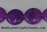 CCN501 15.5 inches 20mm flat round candy jade beads wholesale